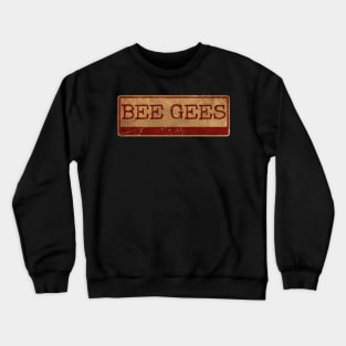 Aliska text red gold retro Bee Gees Crewneck Sweatshirt